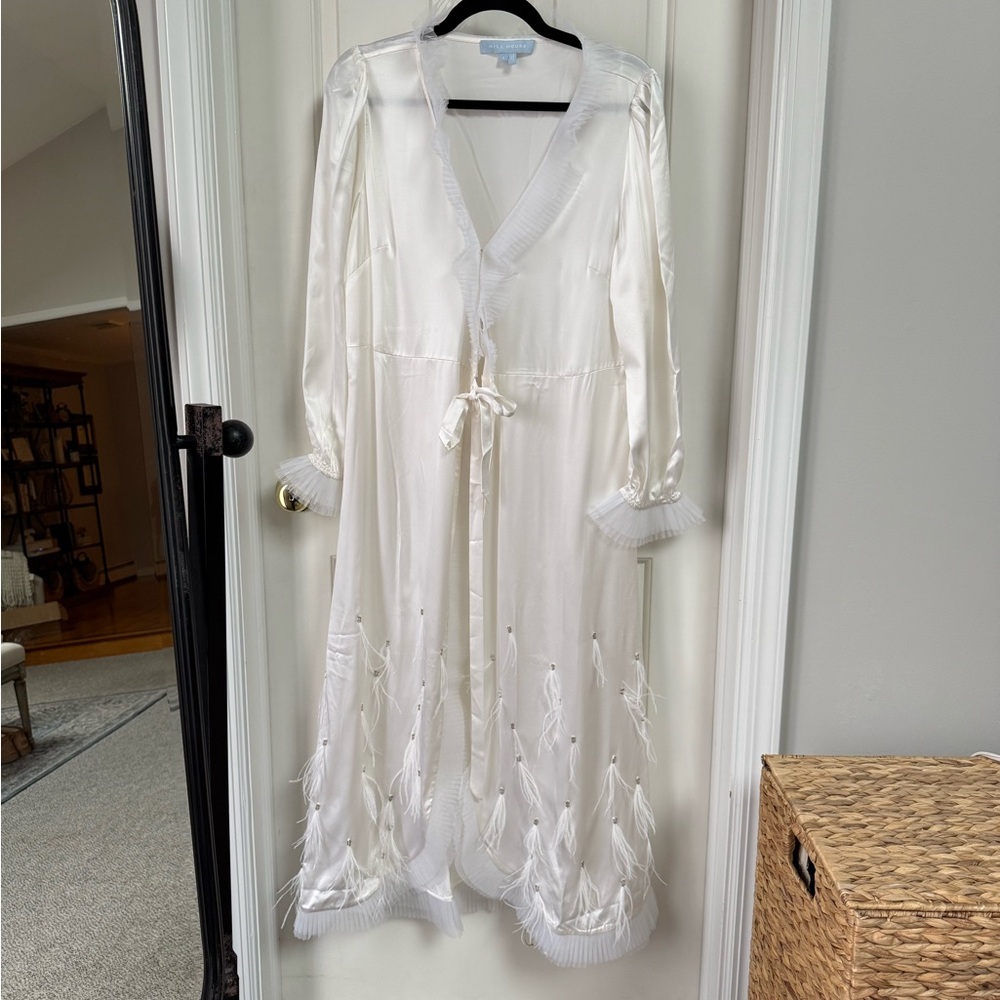 Hill House White Satin Robe